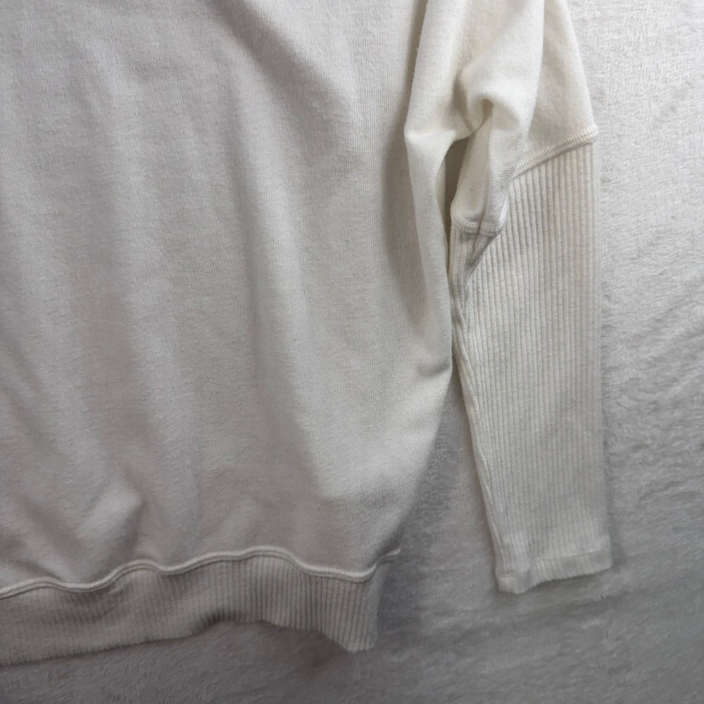 Michael Stars L Large Madison Brushed Jersey Long Sleeve Dolman Mock Neck White - Picture 4 of 12